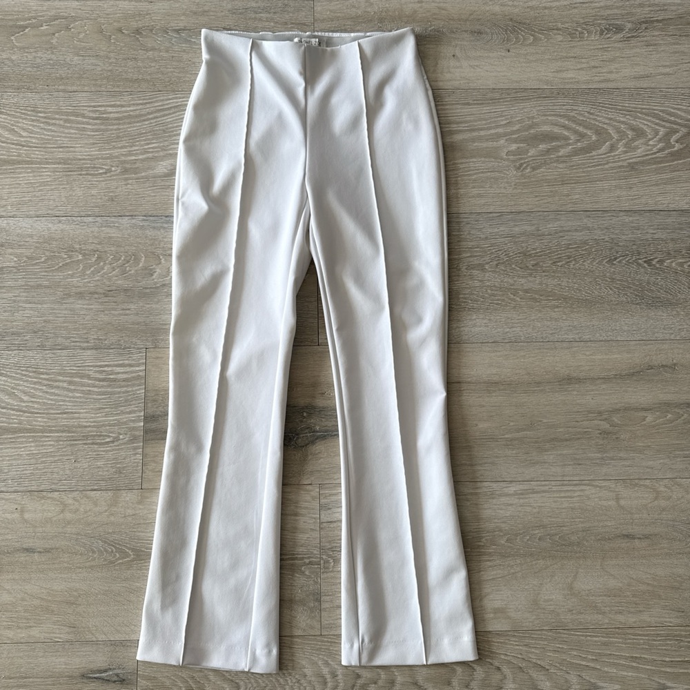 Rachel Zoe White High Waist Pants Trousers Flare Size 2 Women's